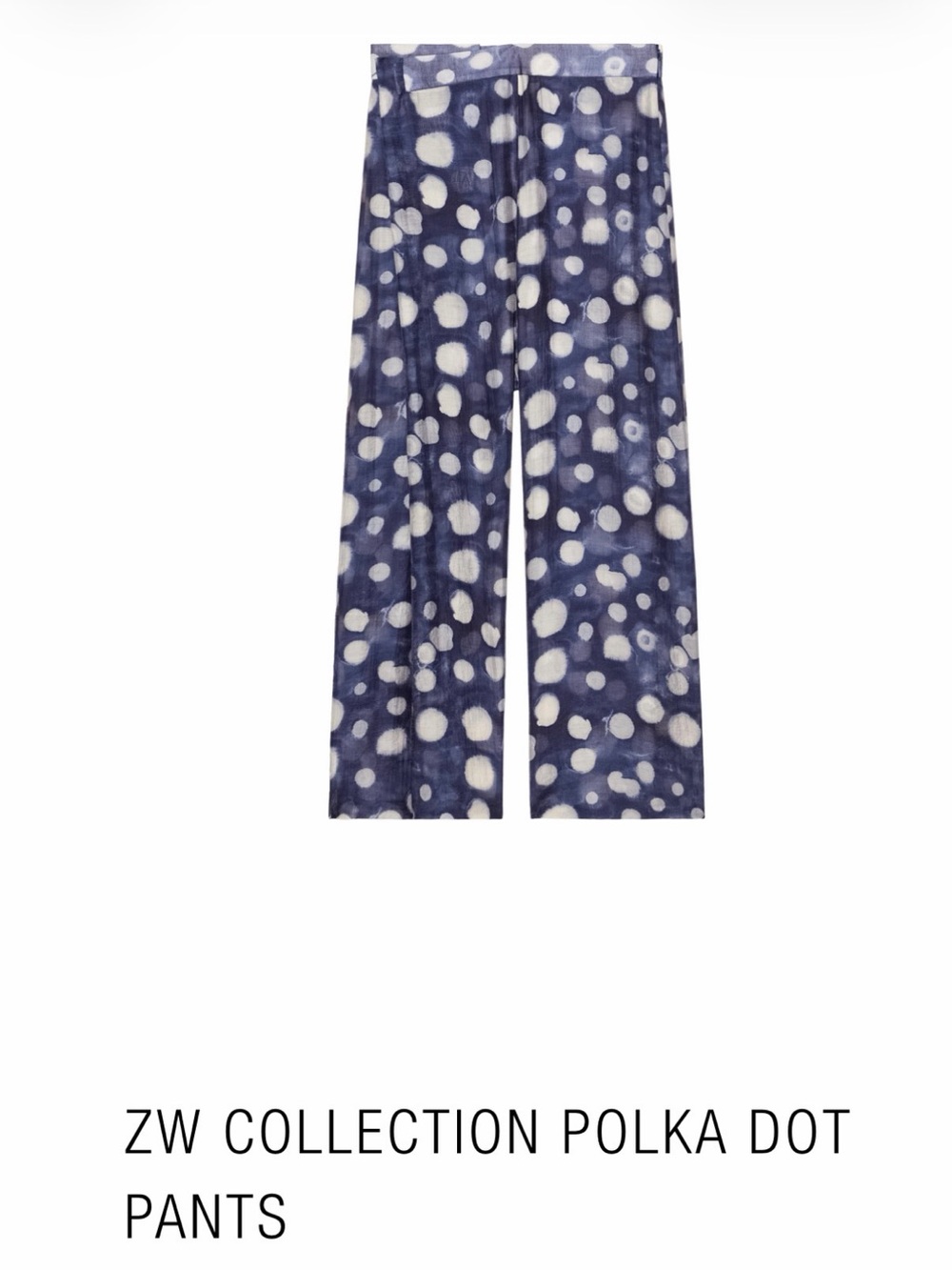 ZARA ZW Collection Polka Dot Pants - Size S - NWT